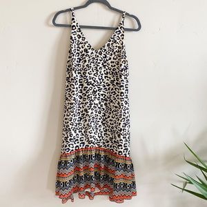 Cabi Safari Leopard Print Slip Dress